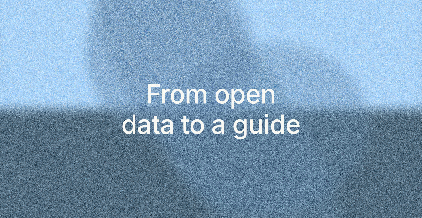 From open data to a guide