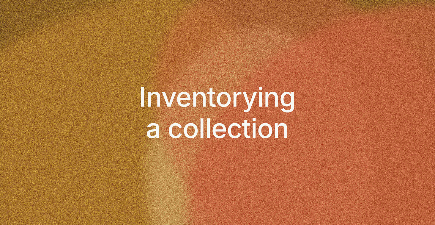 Inventorying a collection