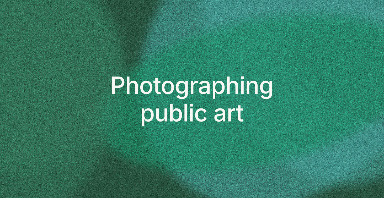 Photographing public art